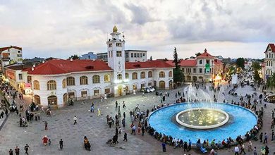 مرکز شهر رشت و خیابان بالا شهر رشت
