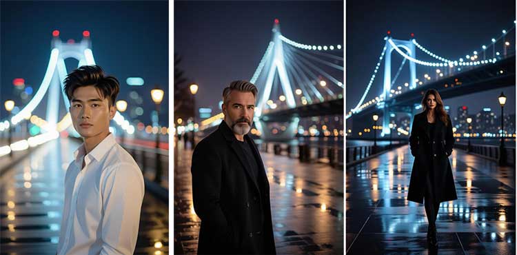 عکاسی پرتره در شب